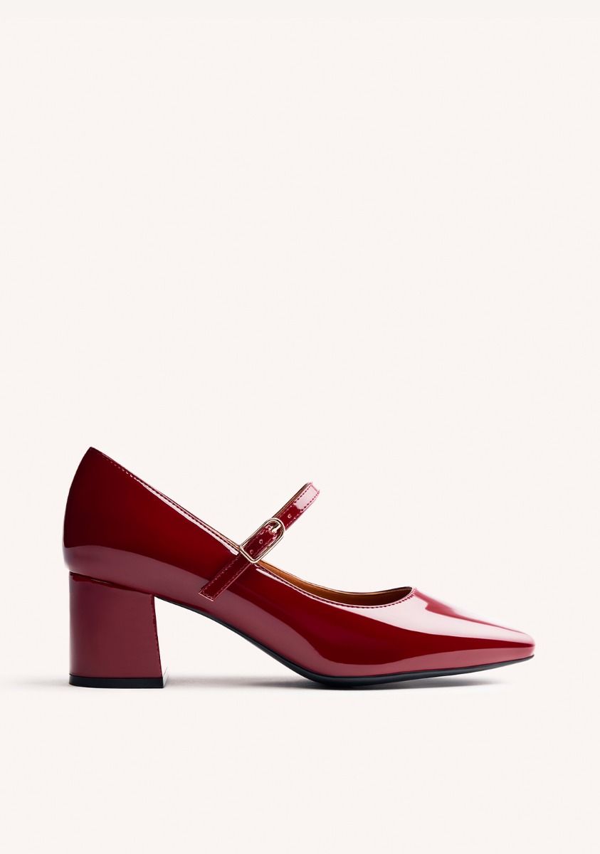 ZAPATOS MARY-JANE EFECTO CHAROL WINDHAM - BURDEOS