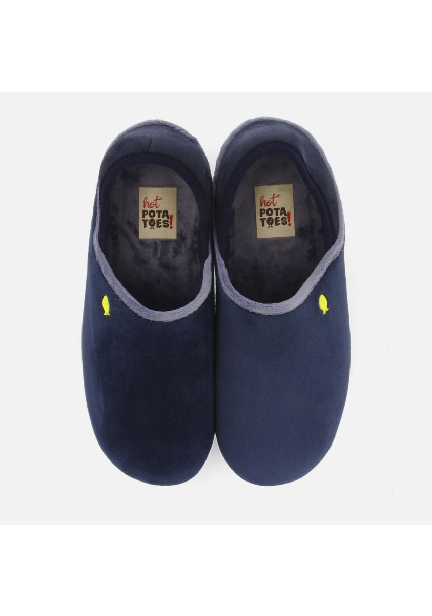 ZAPATILLAS DE CASA PELO TALÃN CERRADO HARTWICK - MARINO