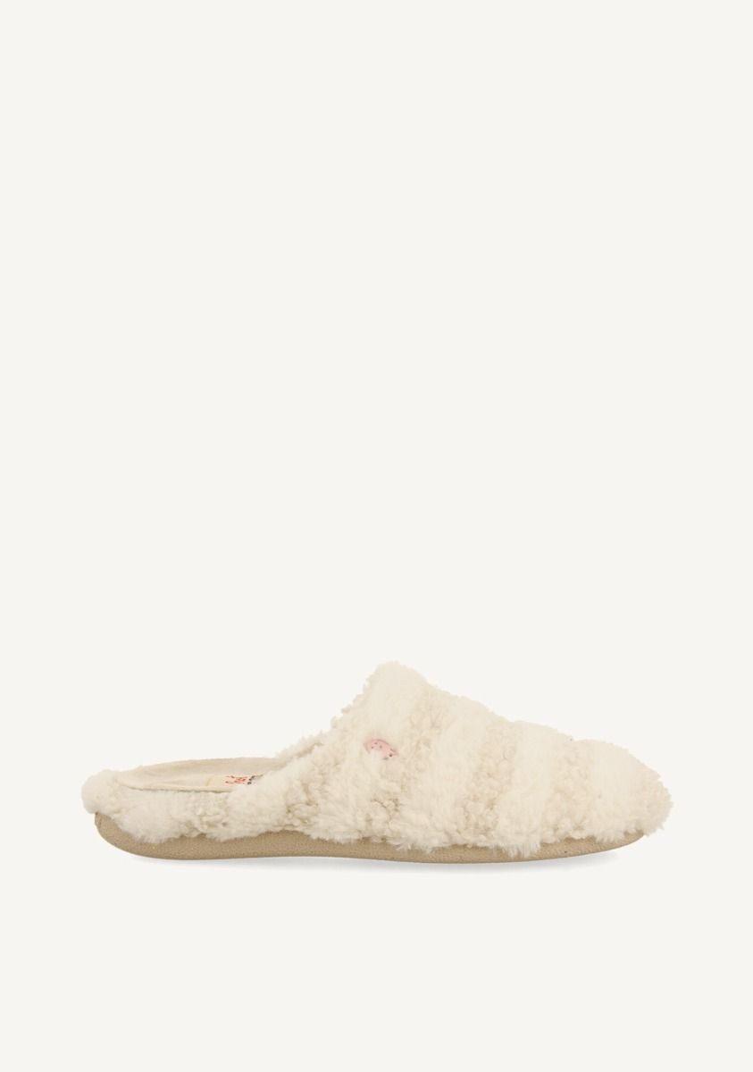 ZAPATILLAS DE CASA RAYAS PELO SKARUP - BEIG