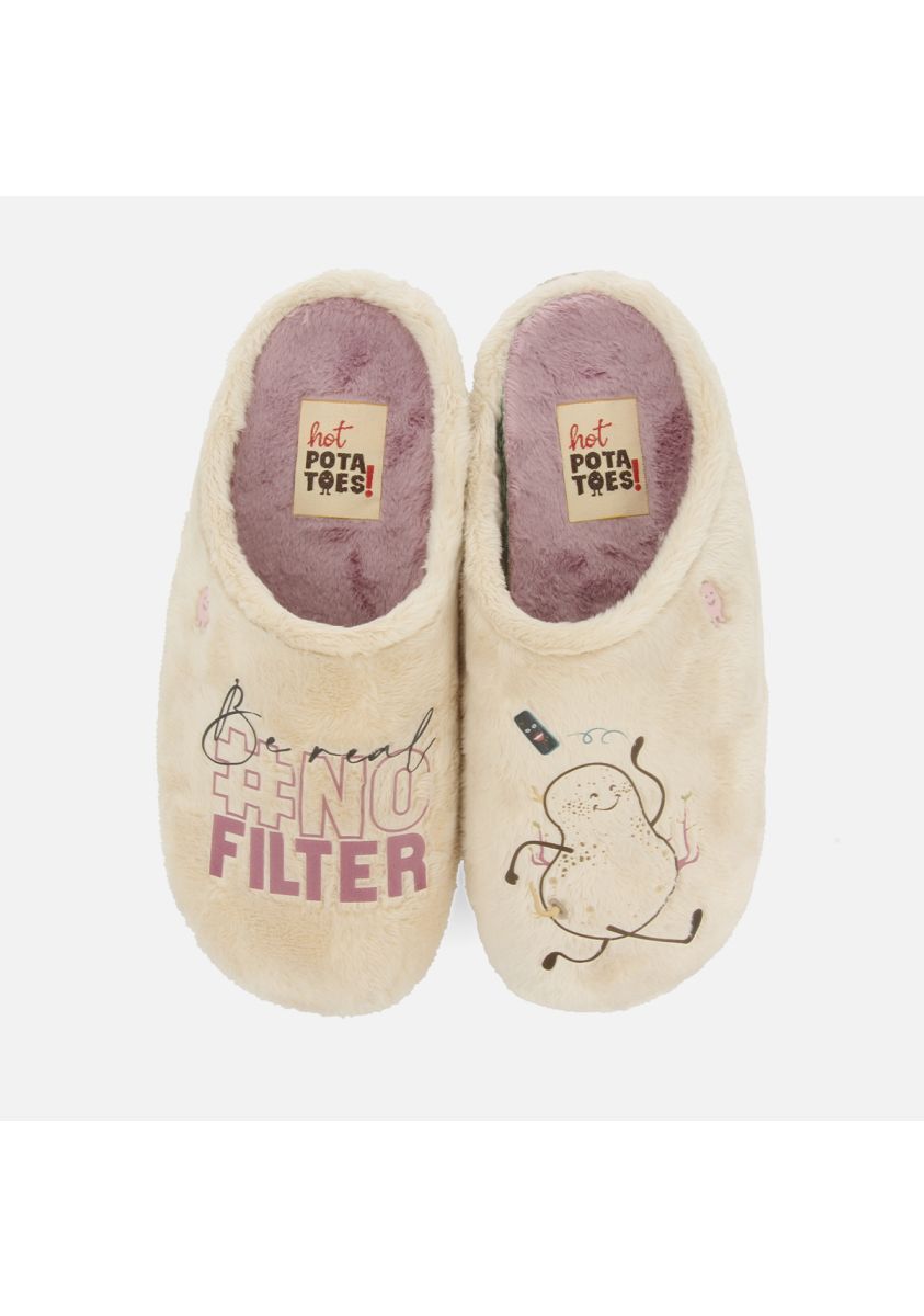 ZAPATILLAS DE CASA PELO SHERBURNE - BEIG
