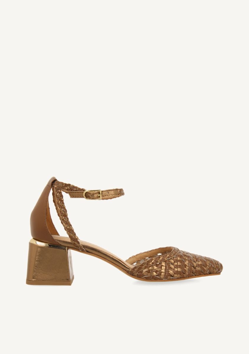 ZAPATOS DE SALÃN TRENZADO PIEL SARKAD - CUERO