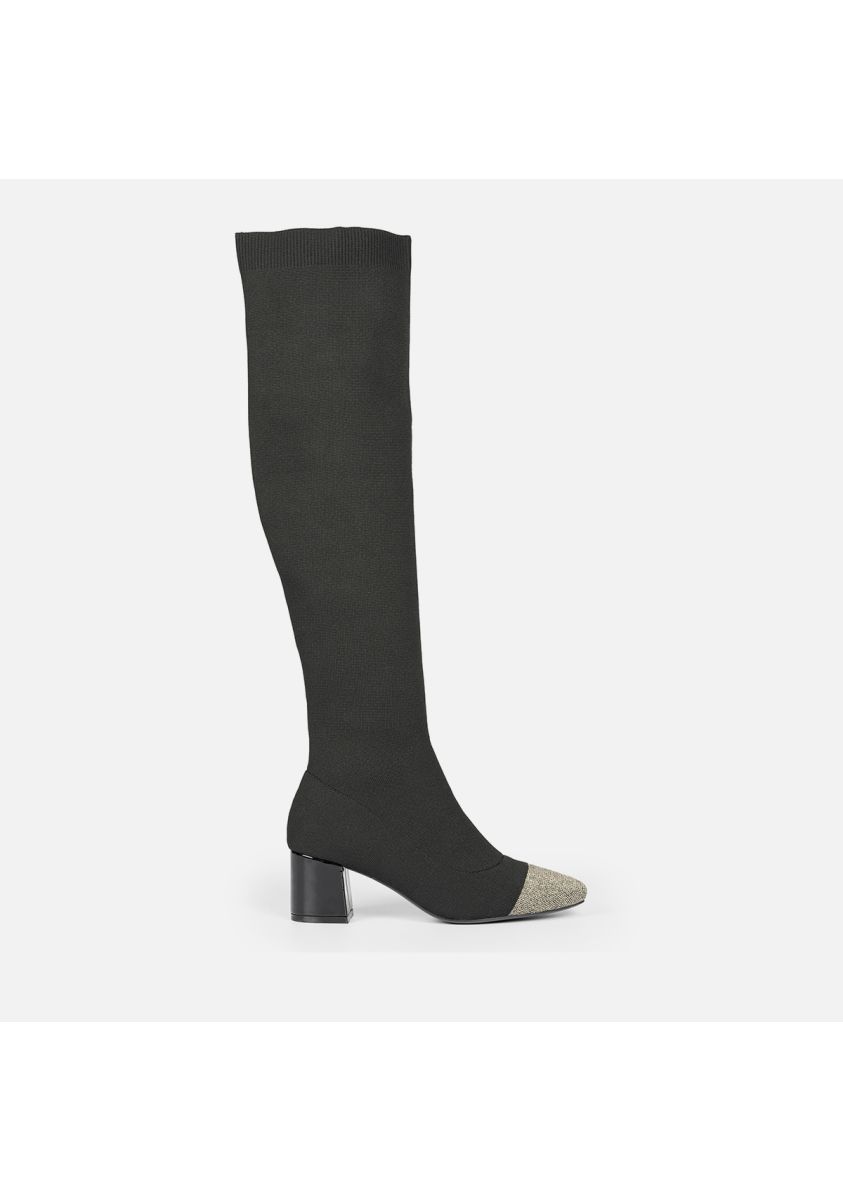BOTAS ALTAS ELÃSTICAS TACÃN POPRAD - ORO