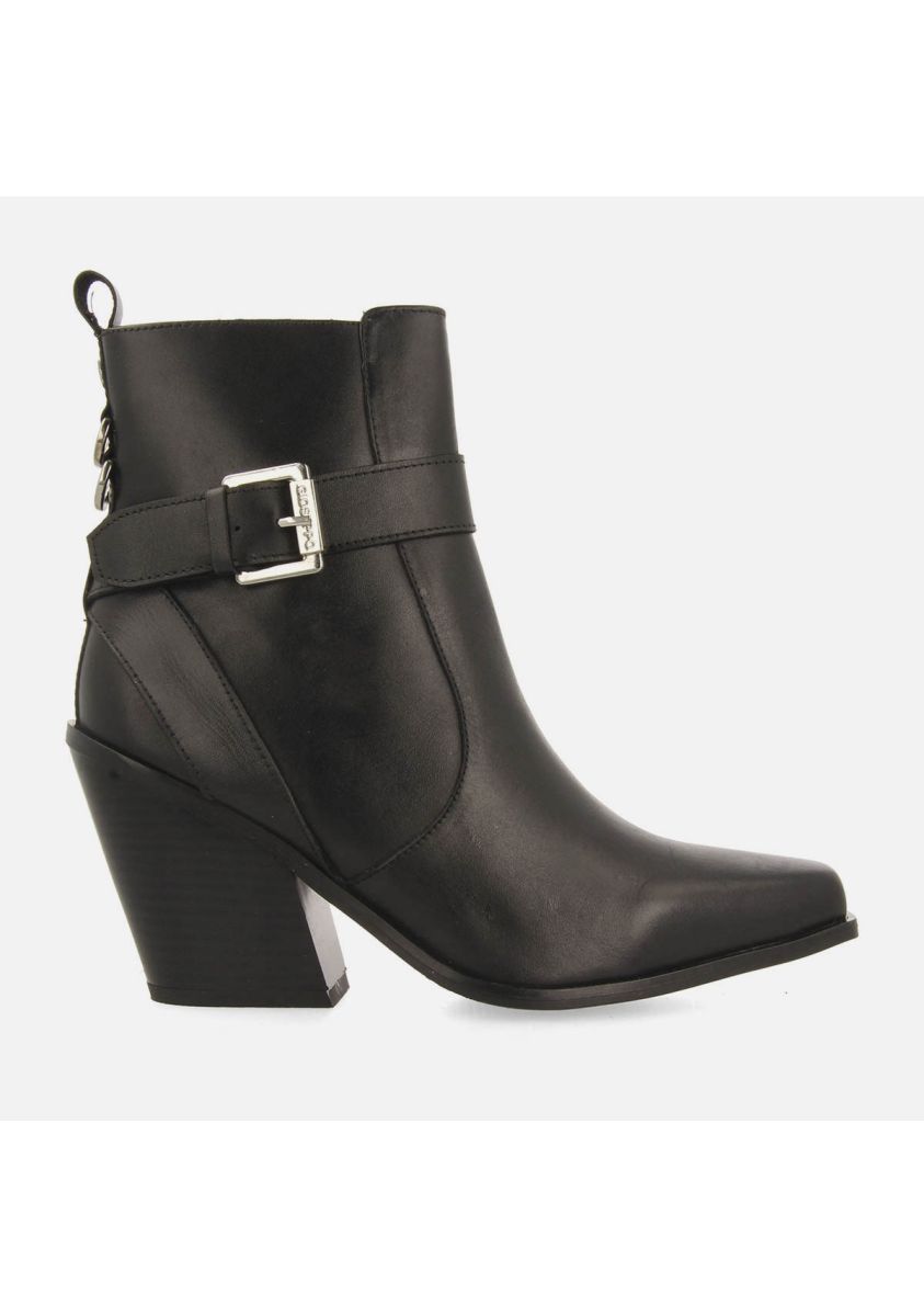 BOTAS COWBOY PIEL TACÃN SANDVED - NEGRO