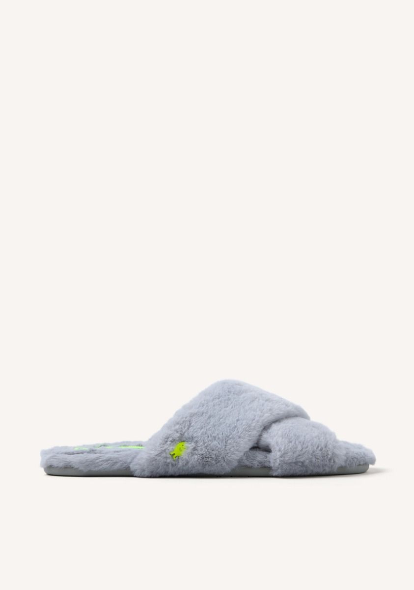 ZAPATILLAS DE CASA TIPO PALAS PELO MATTAWAN - GRIS